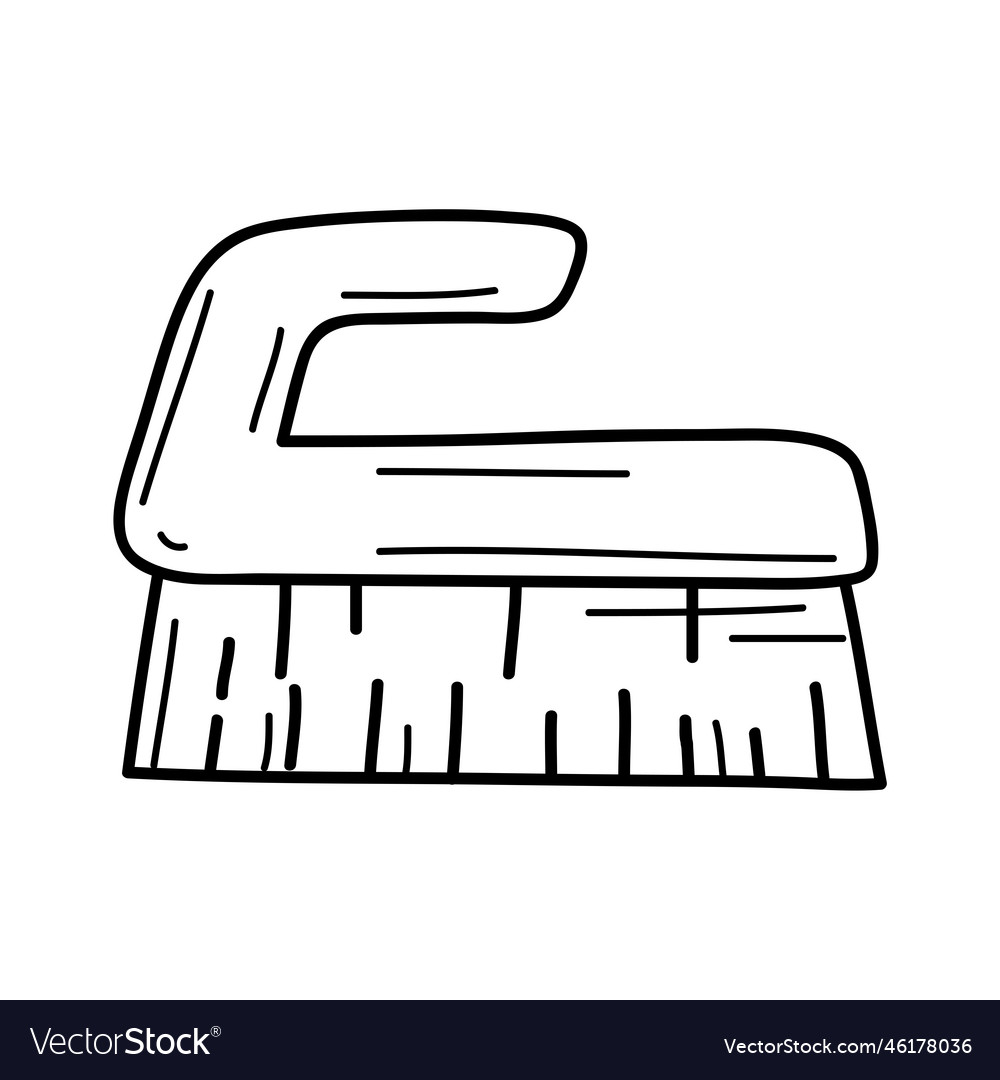 Handle brush doodle style Royalty Free Vector Image