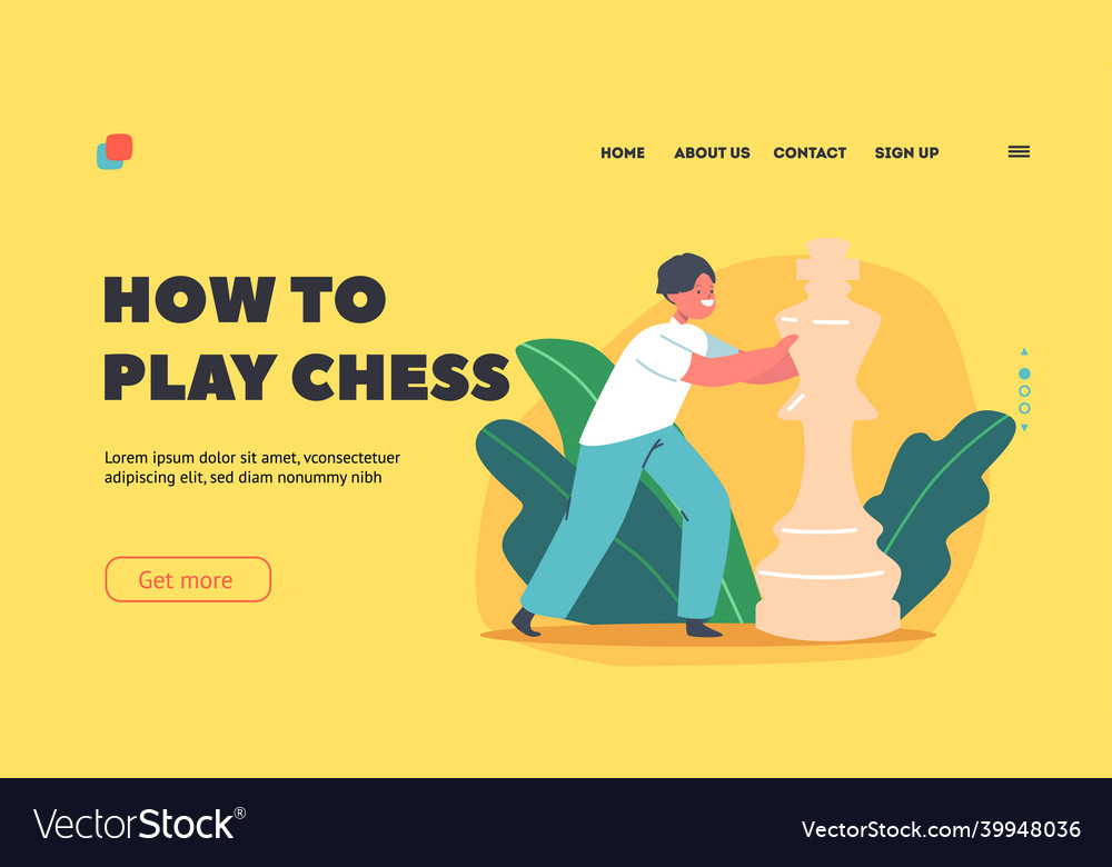 How to play chess landing page template little