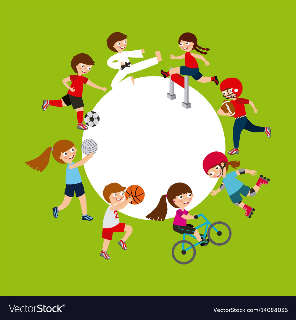 Kids and sports design Royalty Free Vector Image