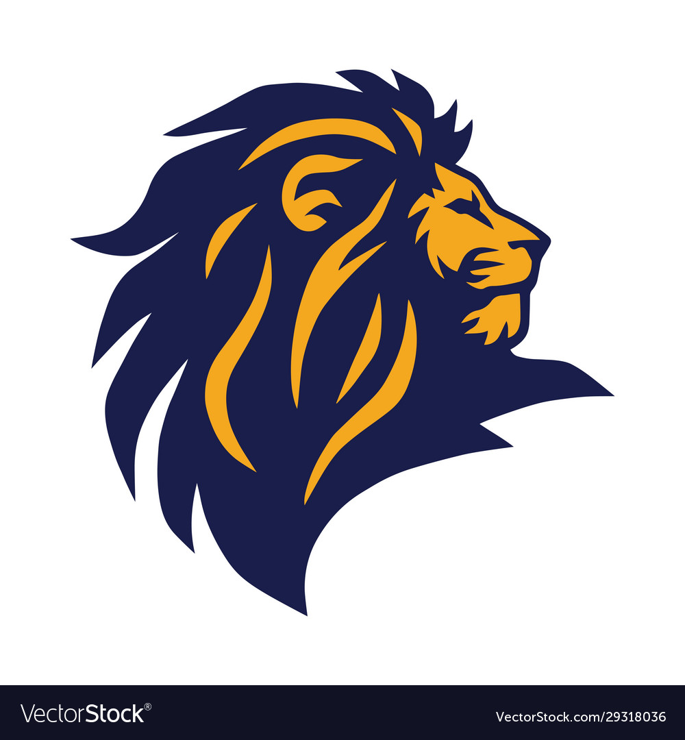 Lion head logo icon mascot design Royalty Free Vector Image