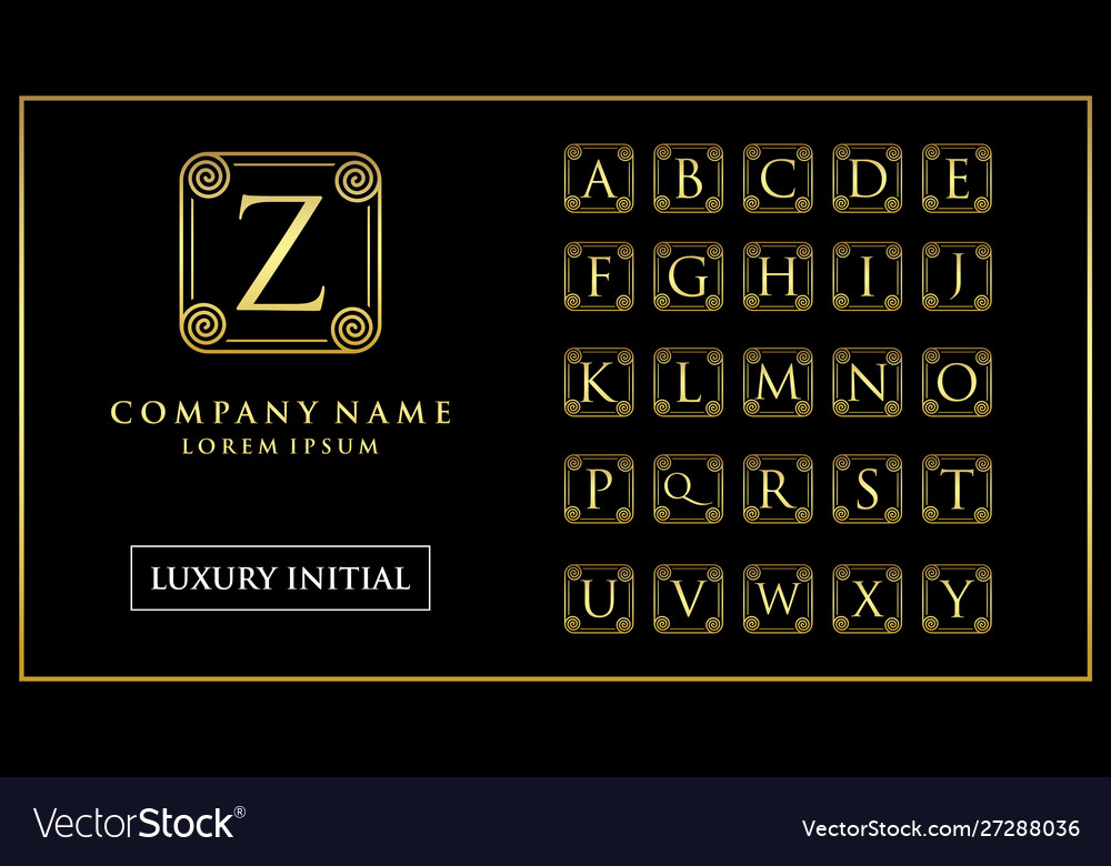 Luxury and elegant initial letter template