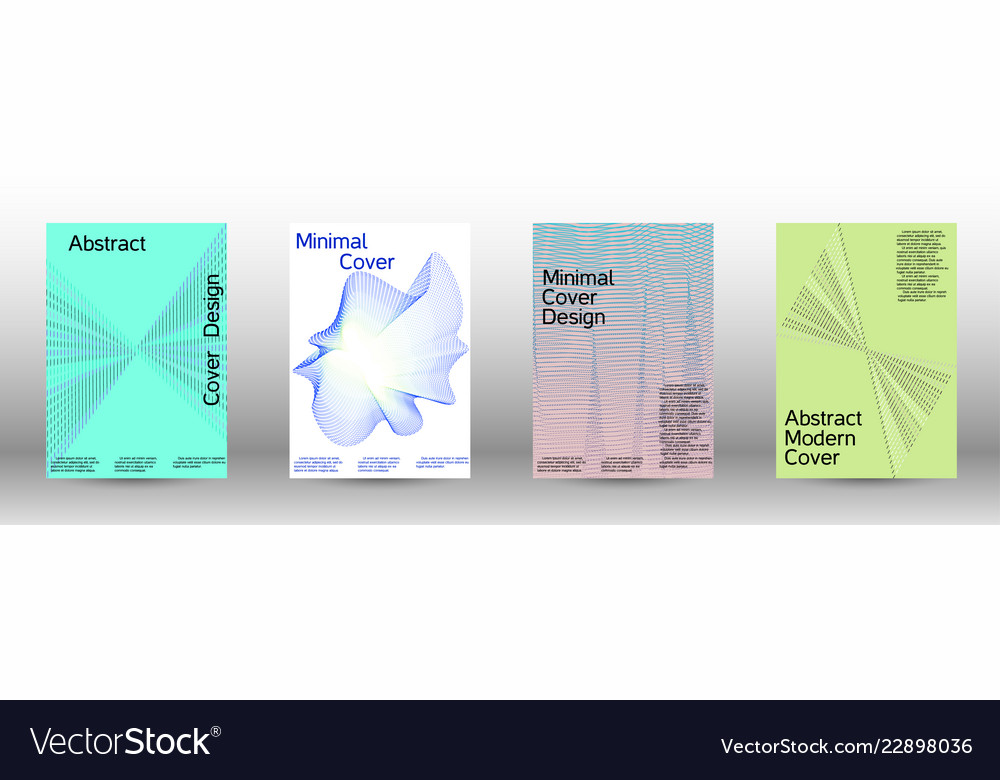 Minimal cover design with linear waves vector image Minimal cover design with linear waves