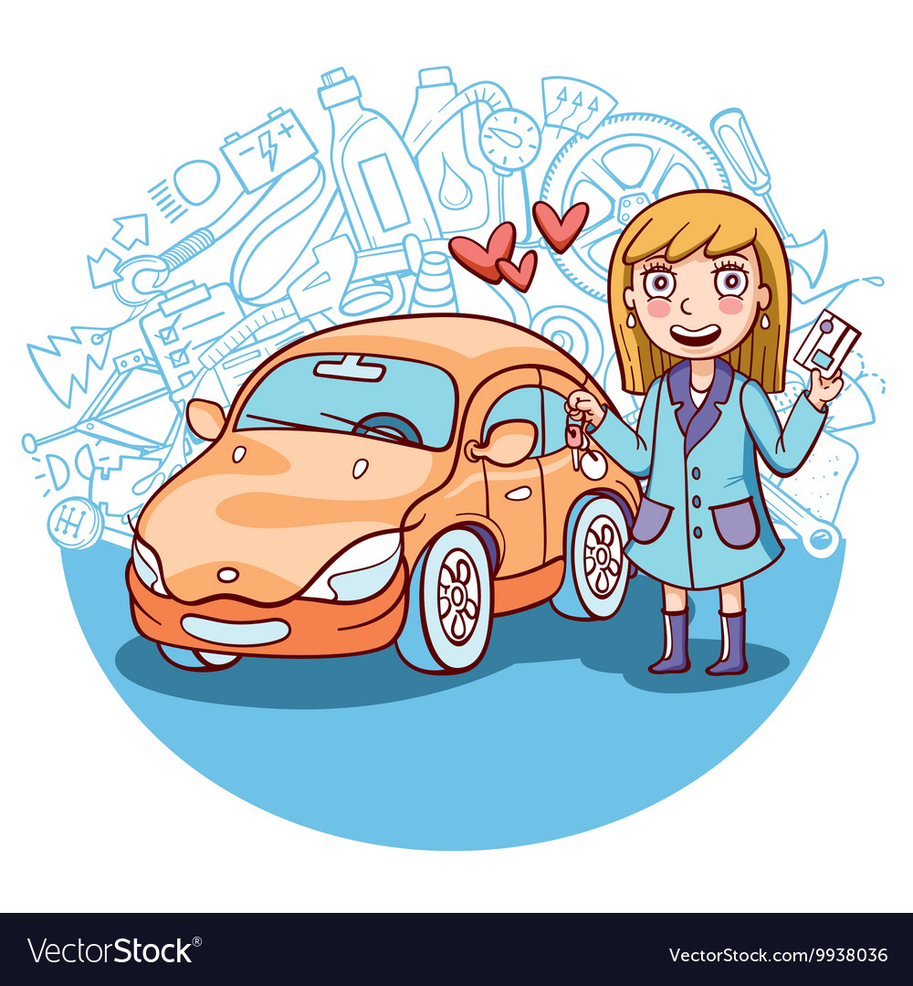 My first car Royalty Free Vector Image - VectorStock