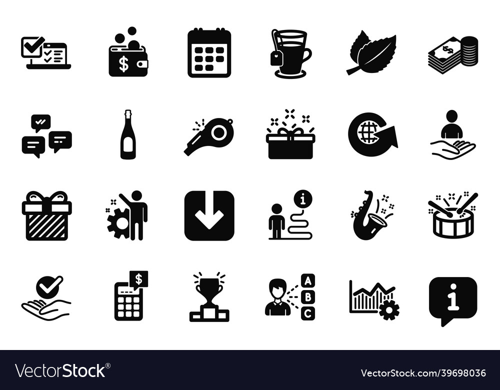 Set of simple icons related to jazz world