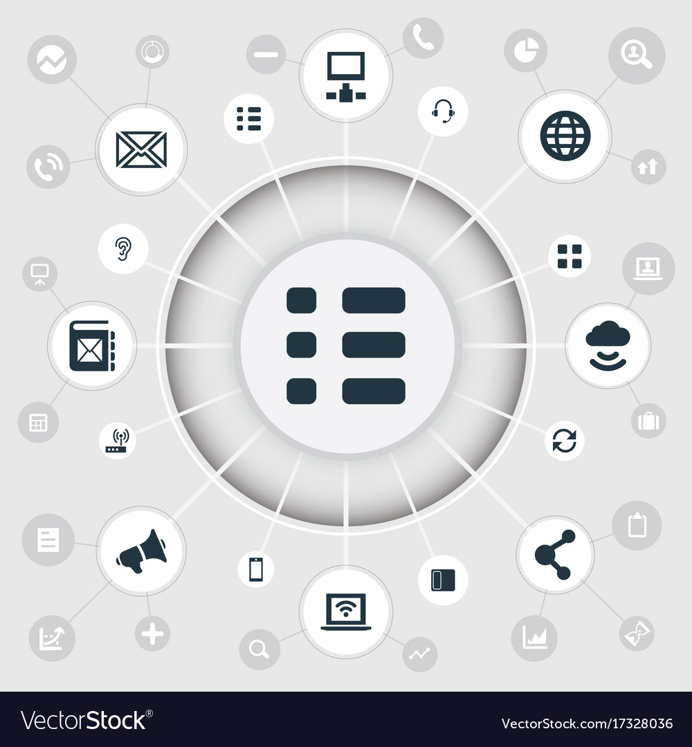 Set of simple network icons