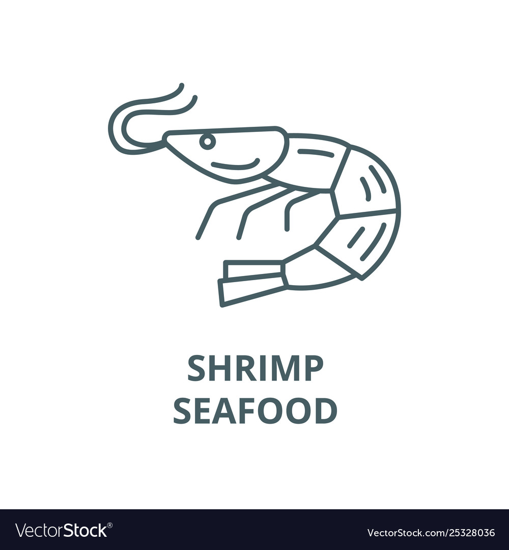 Shrimpseafood line icon linear concept