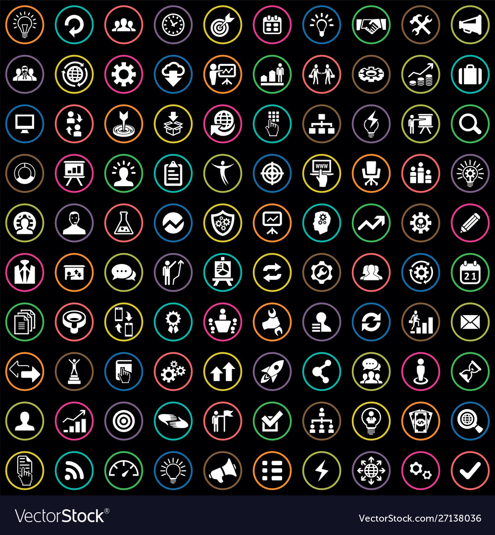 Solution 100 icons universal set for web and ui
