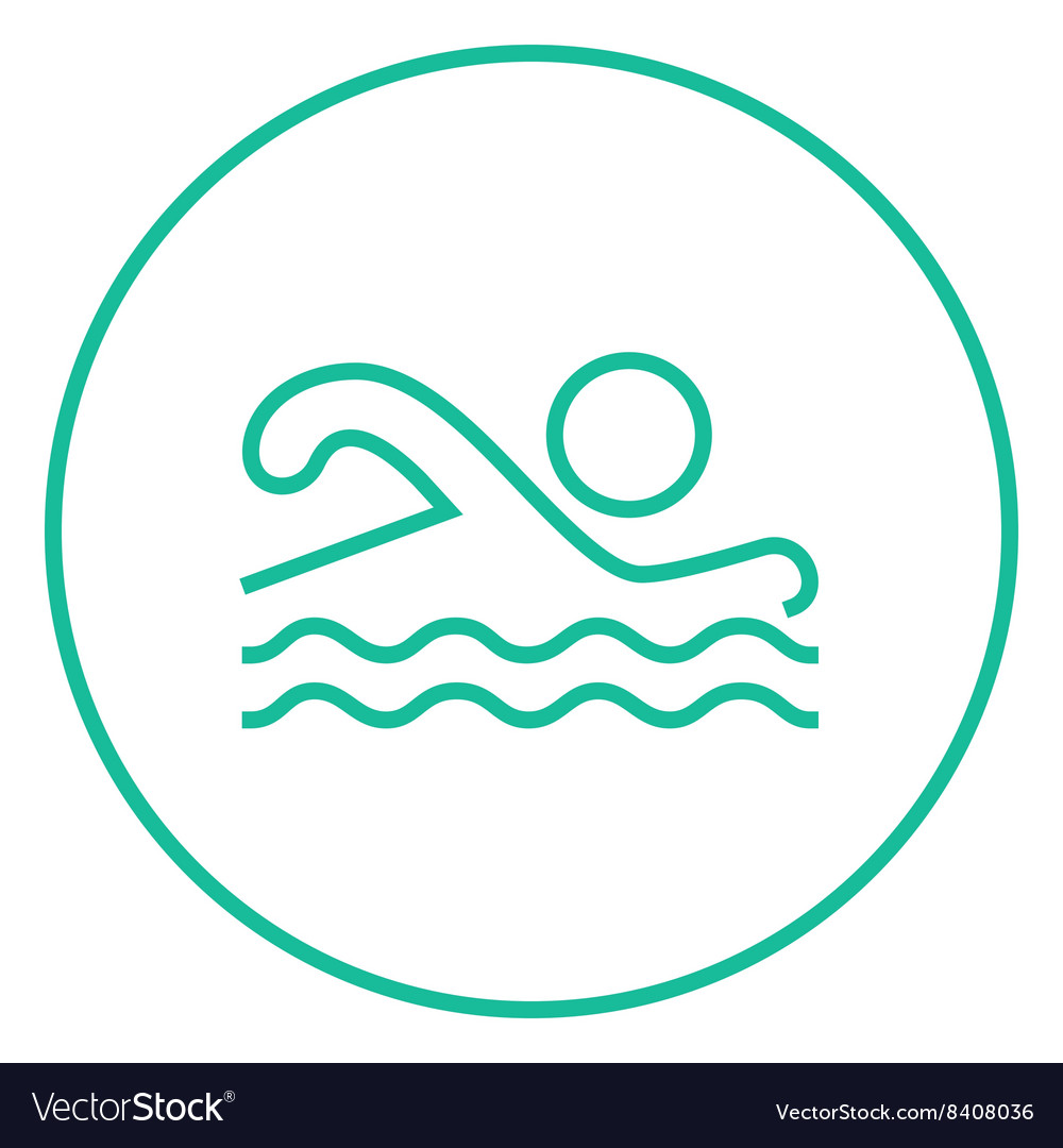 Swimmer line icon