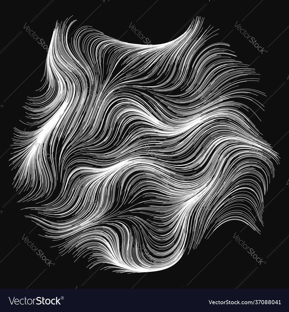 Abstract render random wavy curvy writhe lines