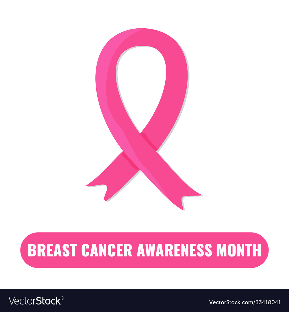 Breast cancer awareness month concept pink ribbon Vector Image