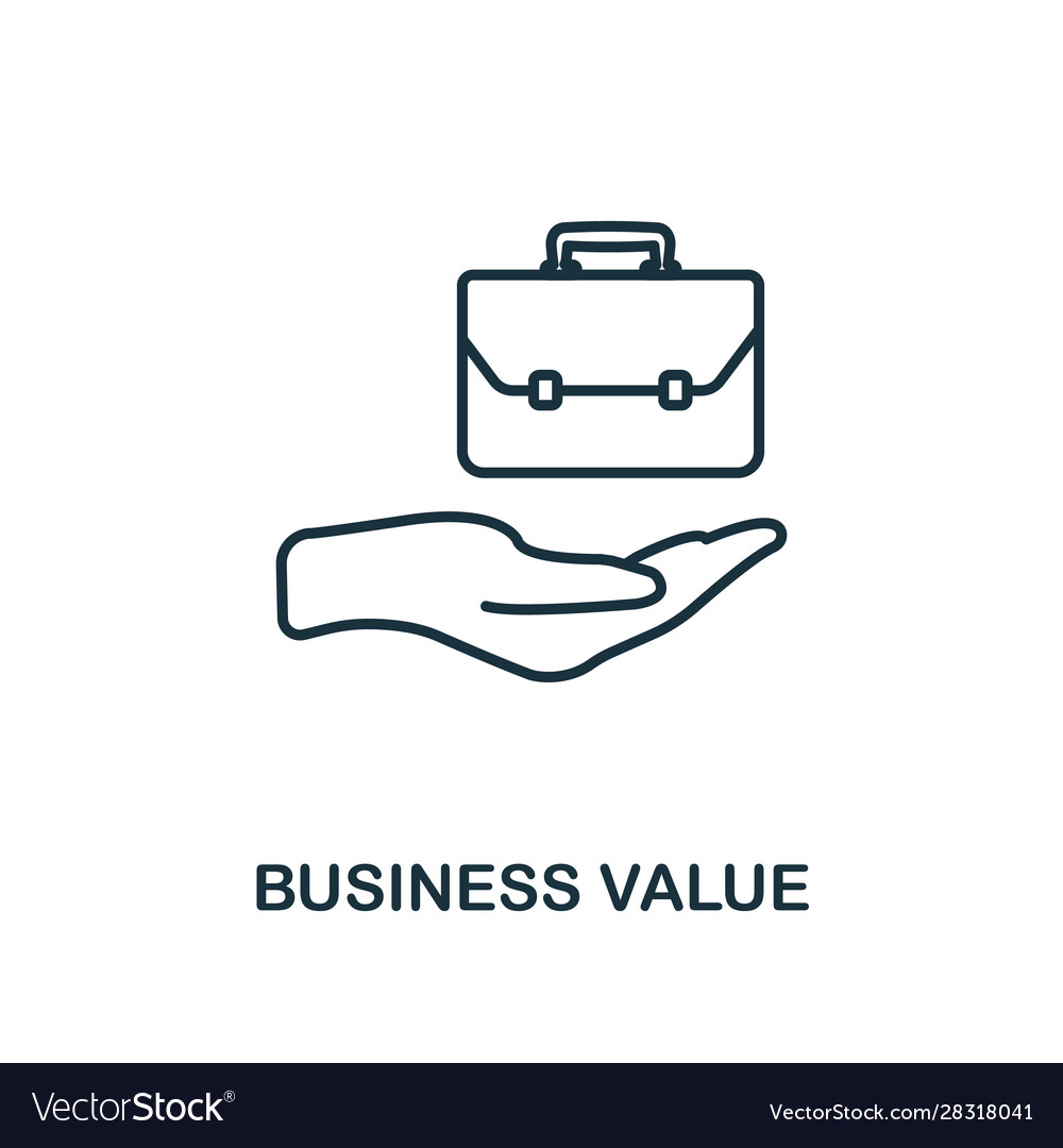 Business value icon line style element from