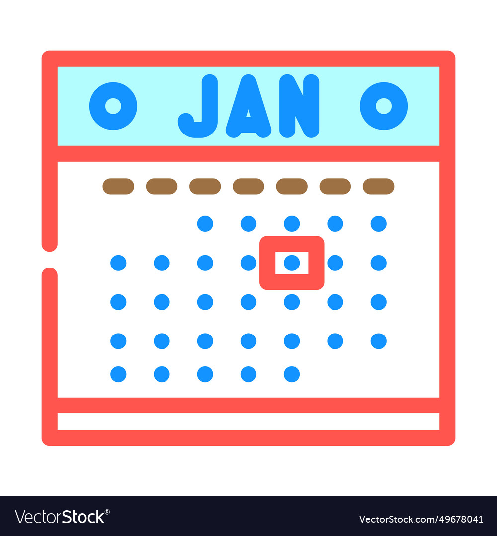 Calendar pages list color icon