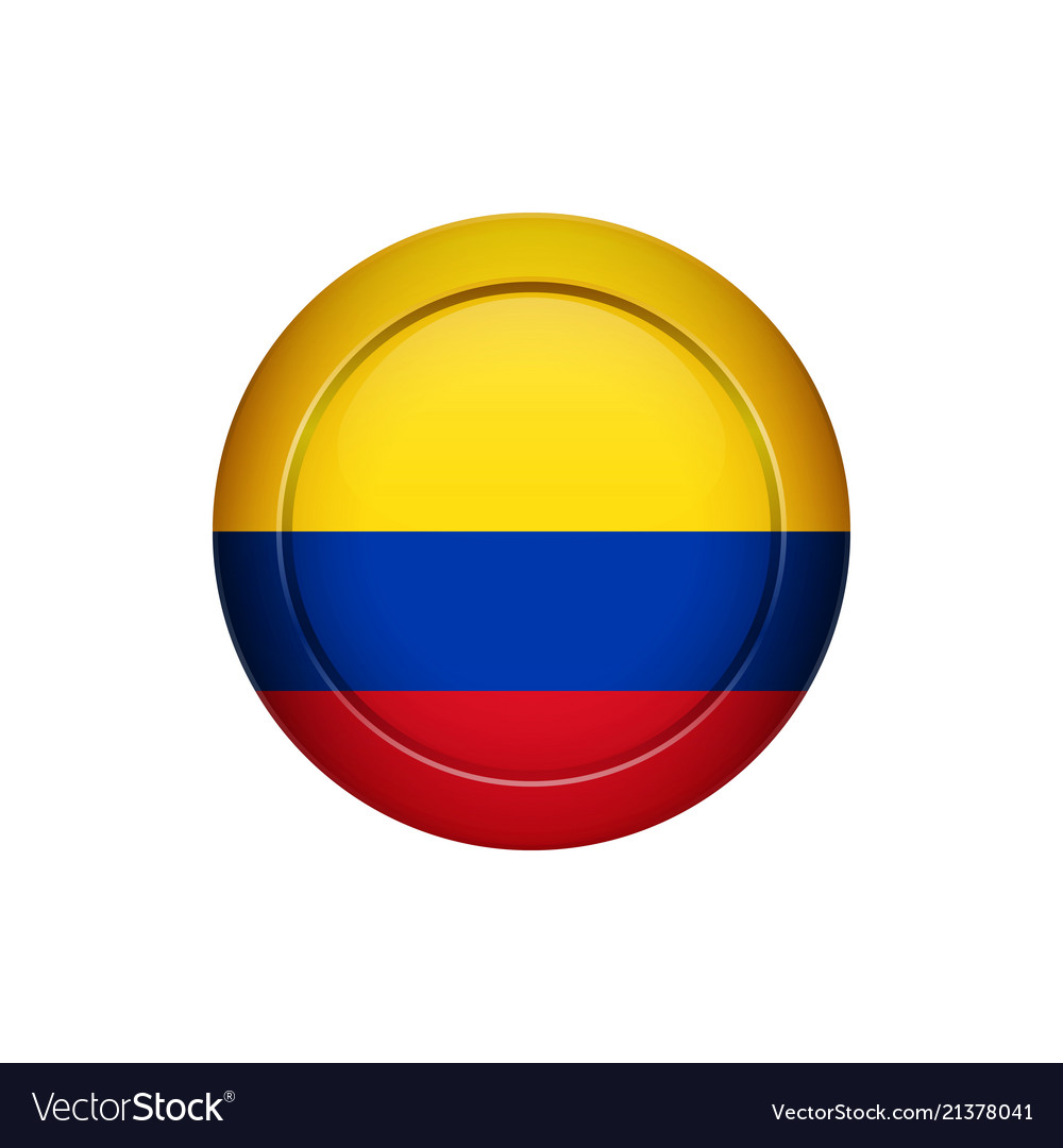 Colombian flag on the round button