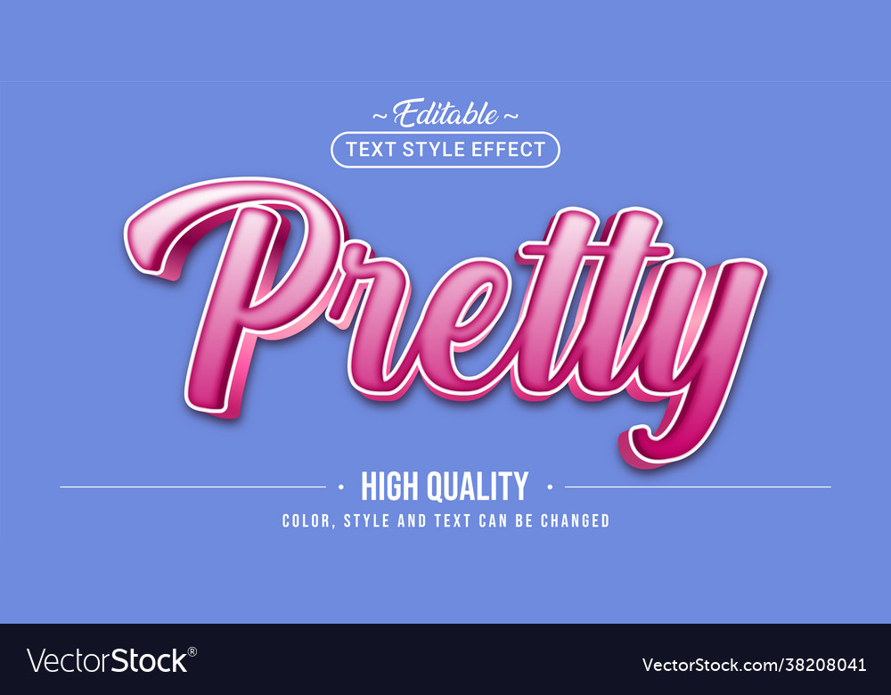 Editable text style effect - pretty vector image Editable text style effect - pretty