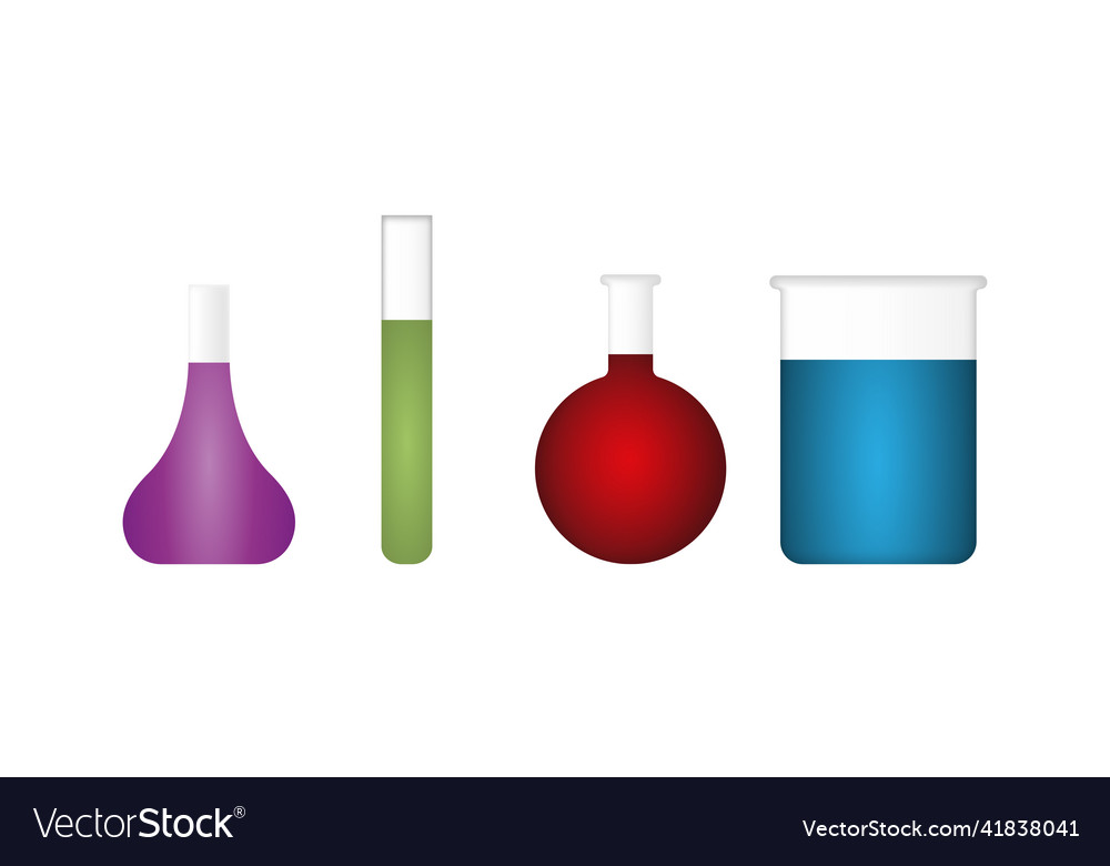Flask laboratory set Vector Image Flask laboratory set