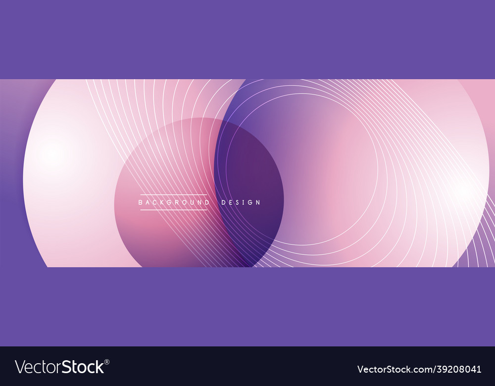 Gradient circles with shadows techno vector image Gradient circles with shadows techno
