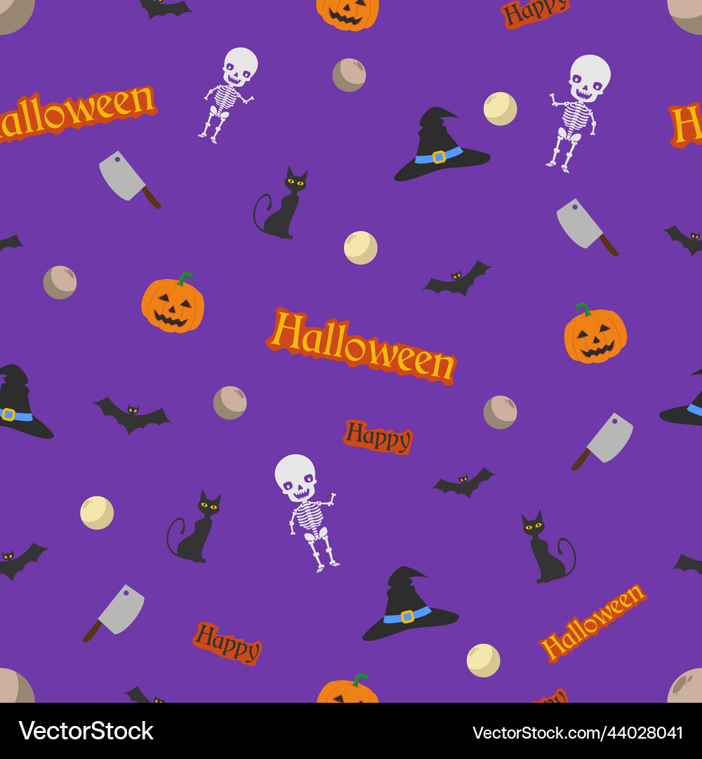 Halloween party pattern seamless pattern Vector Image