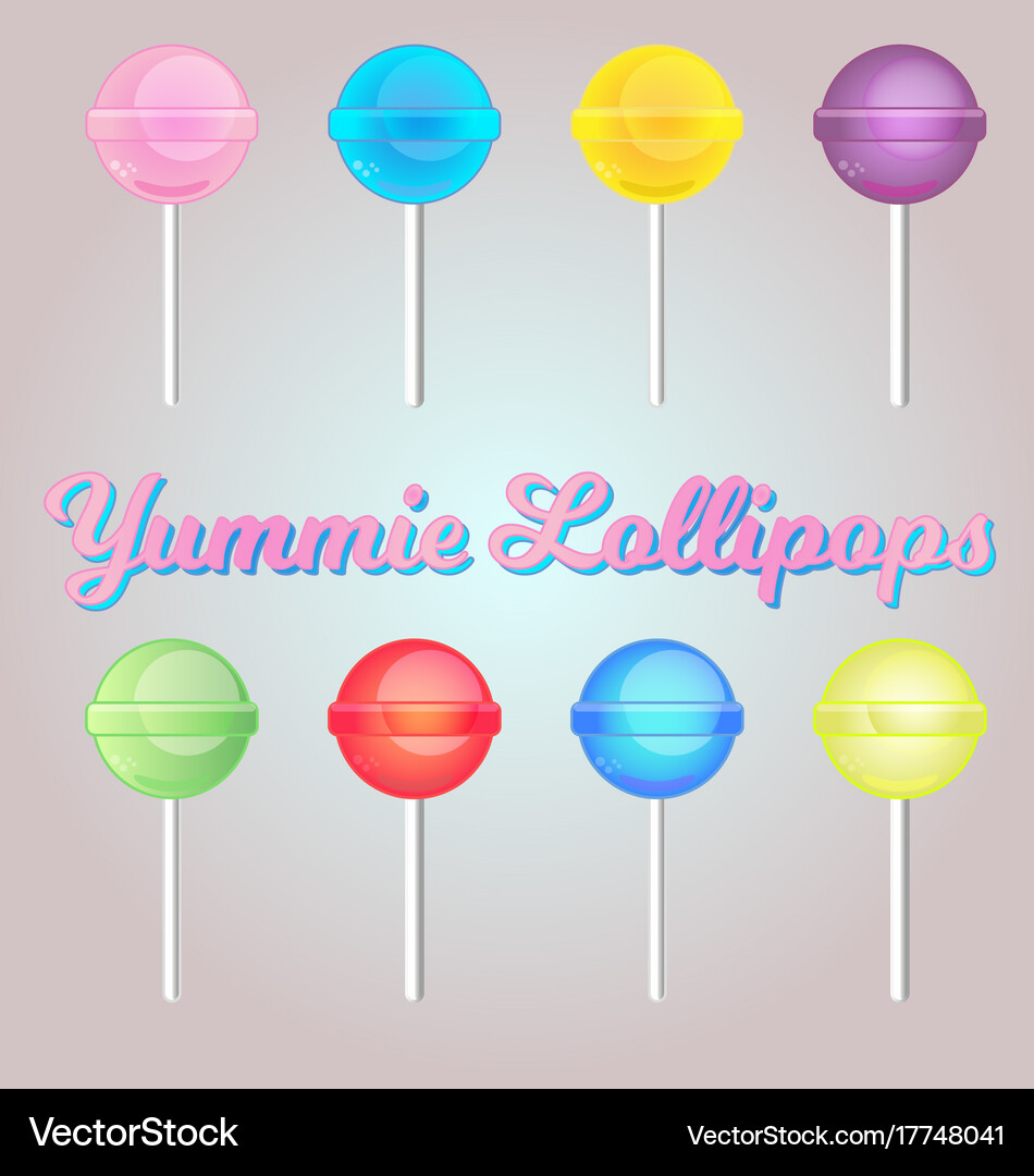 Lollipop set Royalty Free Vector Image - VectorStock