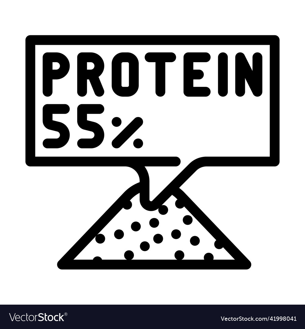 Protein in spirulina line icon