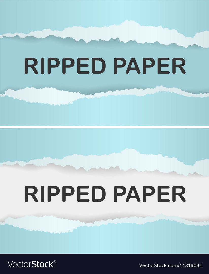 Realistic ripped paper