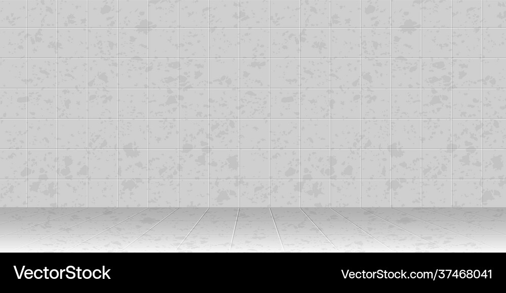 Realistic tile wall empty stage background Vector Image