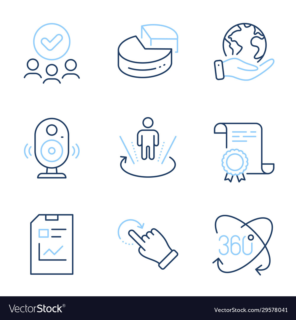 Report document full rotation and pie chart icons