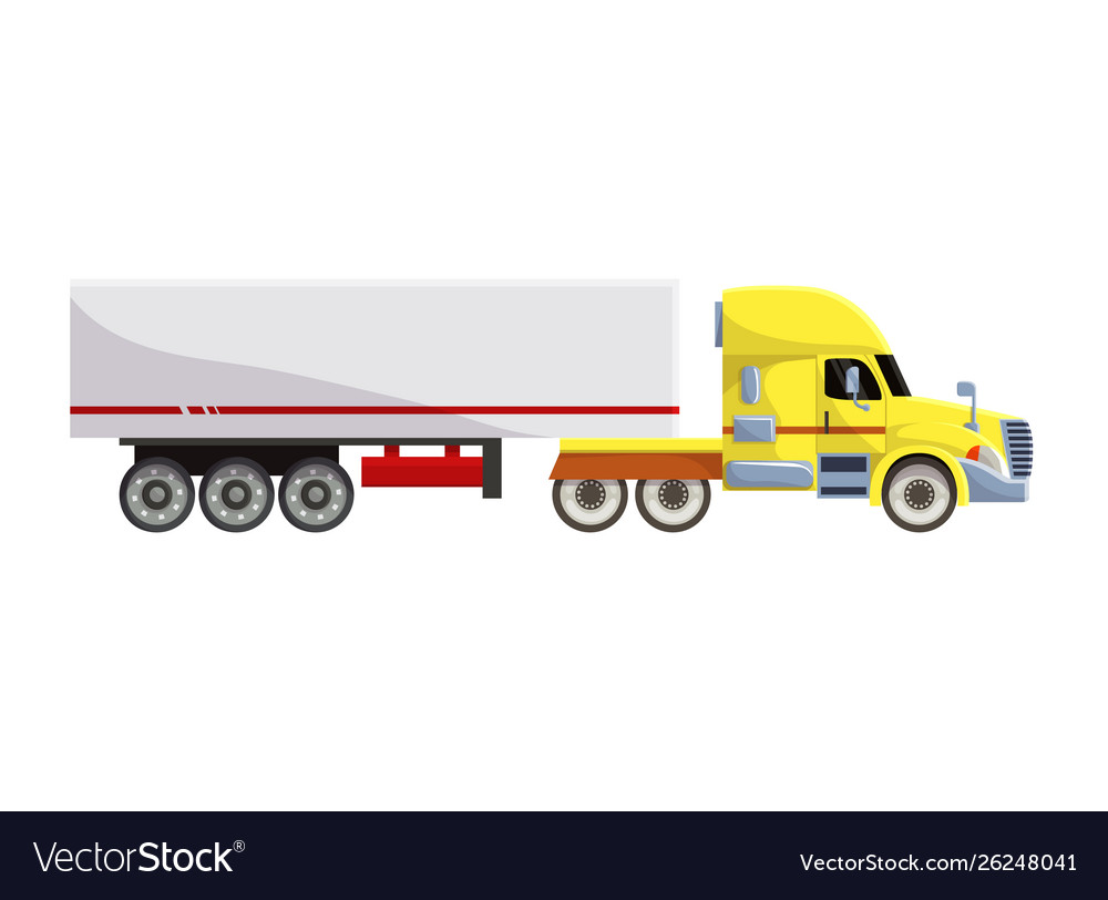 Semi trailer truck vehicle transport vector image Semi trailer truck vehicle transport