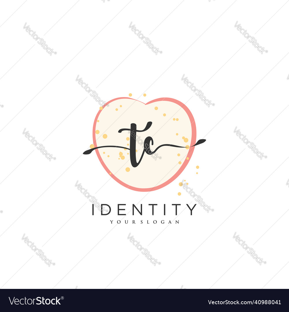 Tc Handschrift-Logo der ersten Unterschrift Hochzeit