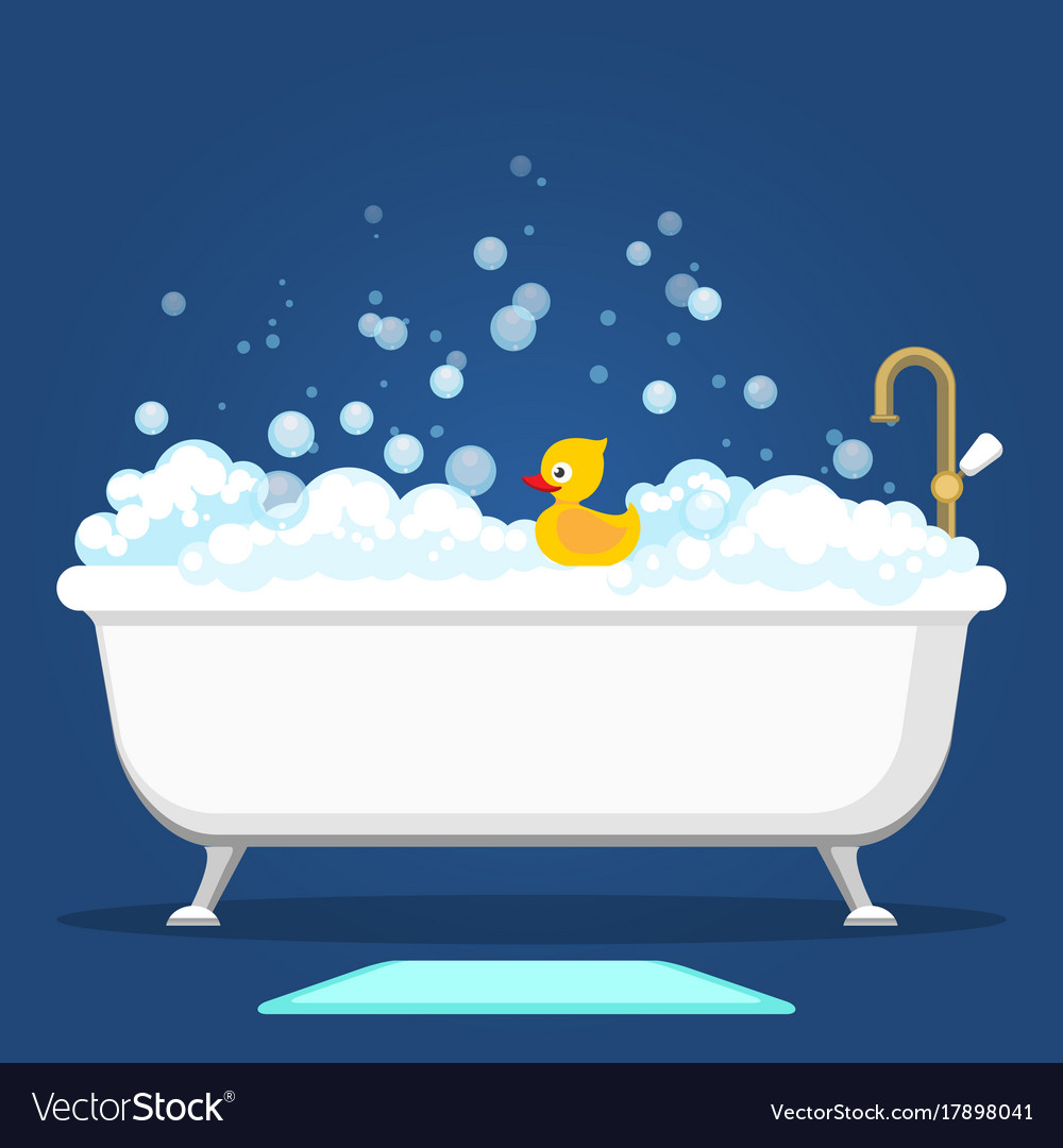 Vntage bath and soap foam bubbles Royalty Free Vector Image