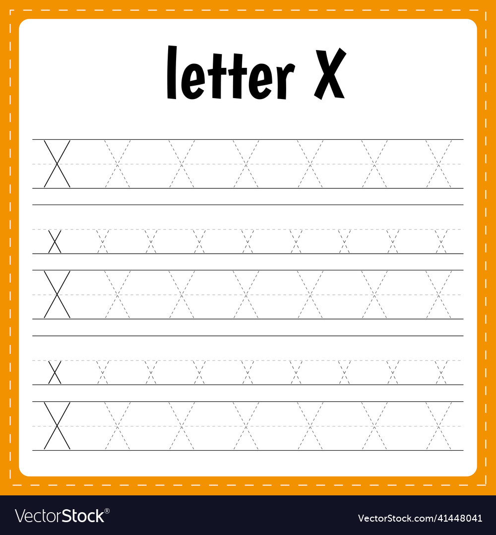 Writing letters tracing page practice sheet