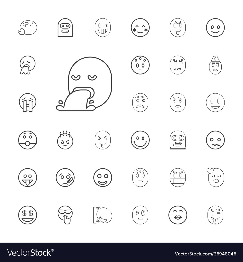 33 smiley icons Royalty Free Vector Image - VectorStock