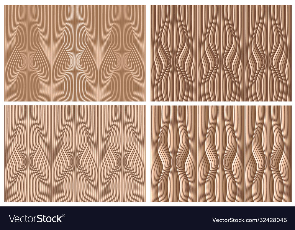 Abstract color lines patterns set vector image Abstract color lines patterns set