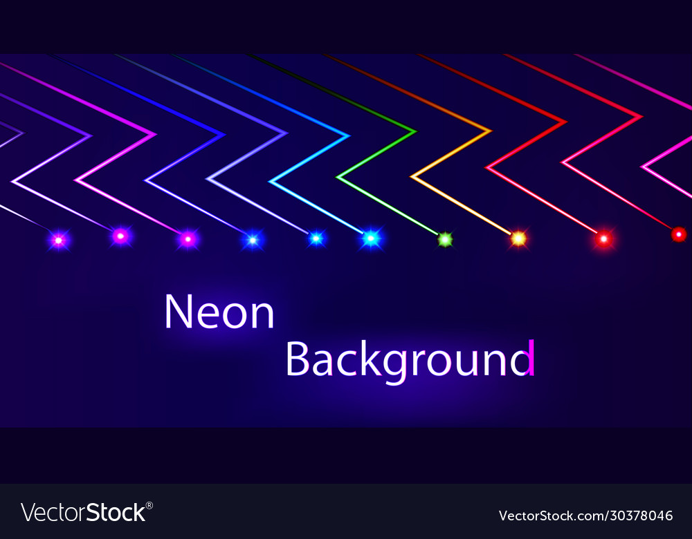 Abstract neon background with luminous lines vector image Abstract neon background with luminous lines