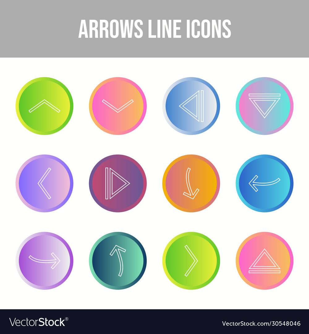 Beautiful arrows icon set Royalty Free Vector Image