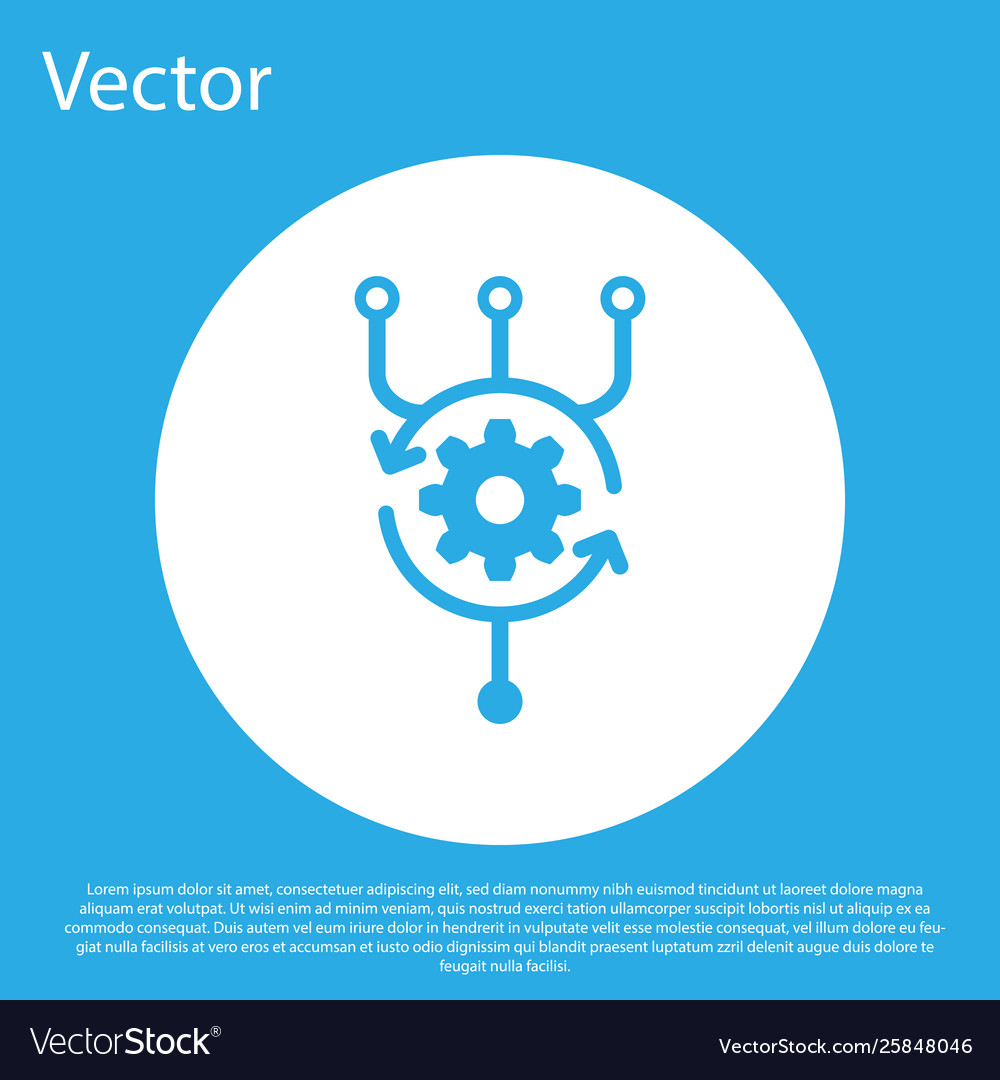 Blue algorithm icon isoliert auf Hintergrund vector image Blue algorithm icon isoliert auf Hintergrund