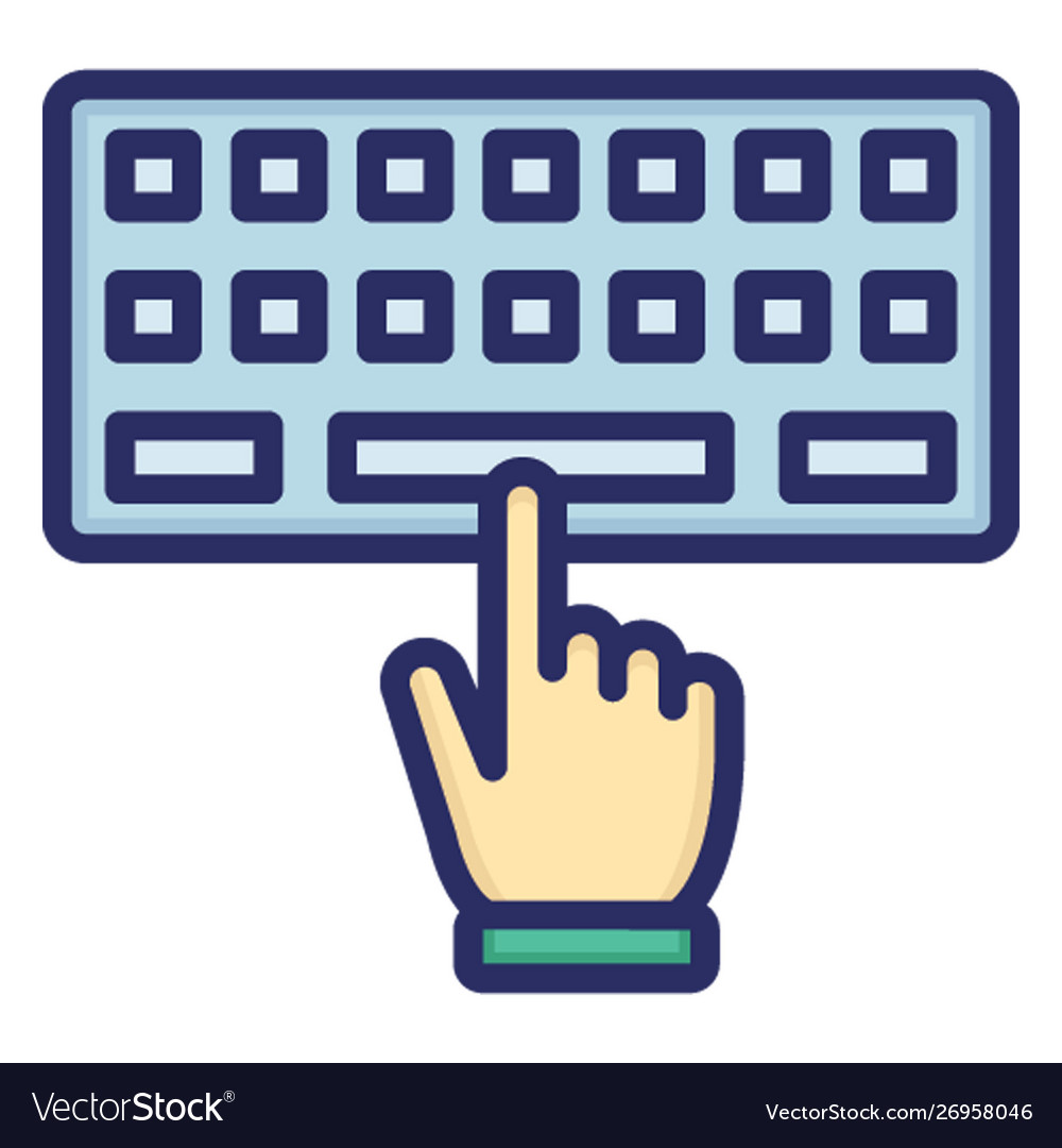 Computer engineering outline fill with color isol