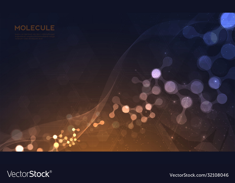 Dna digital sequence code structure with glow vector image Dna digital sequence code structure with glow