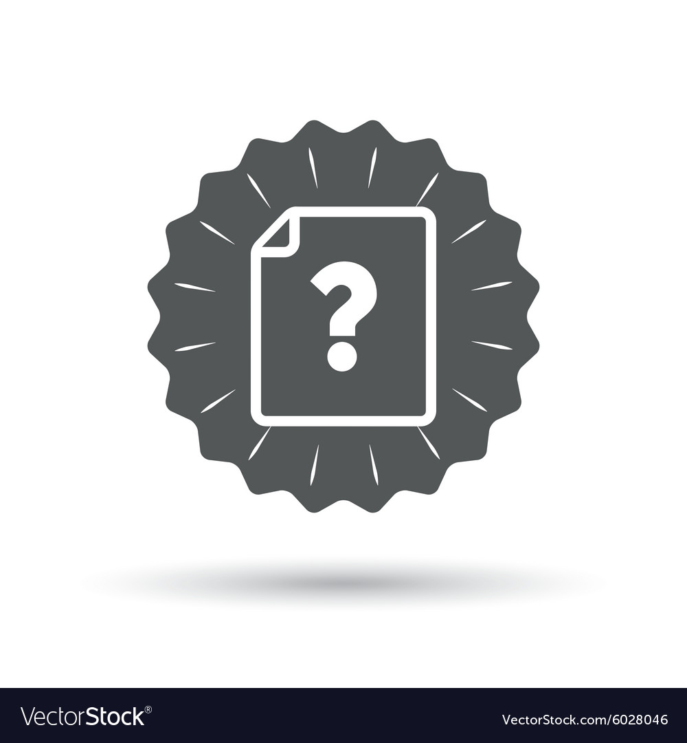 File document help icon question mark symbol