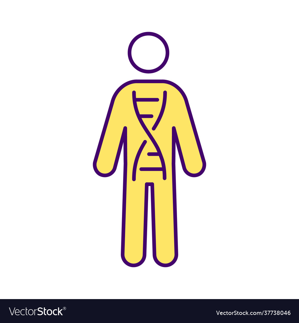 Genetic inheritance rgb color icon