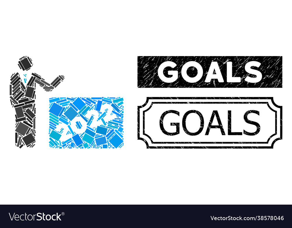 Goals textured seal stamp with notches and 2022