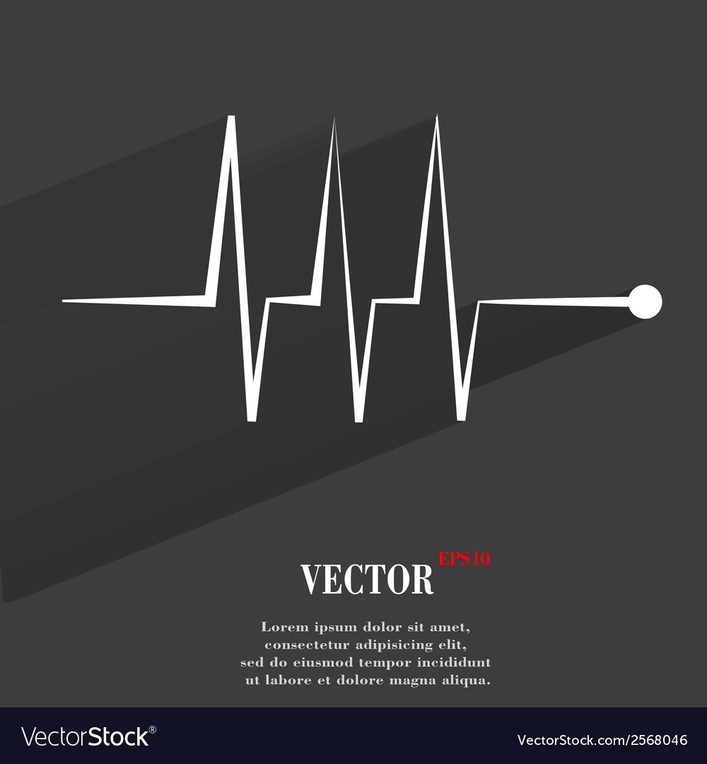 Heart Rhythm Flat Icon - Medical Illustration