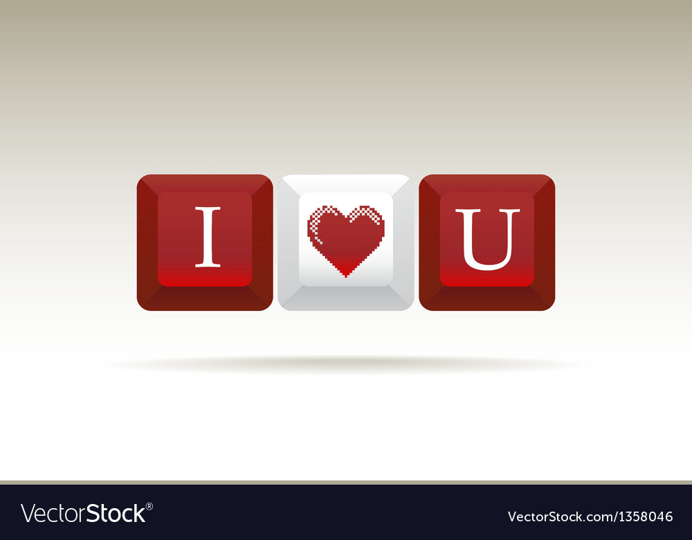 I Luv U Royalty Free Vector Image Vectorstock