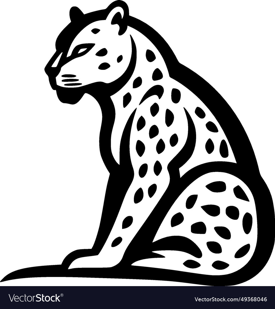 Leopard - minimalist and simple silhouette