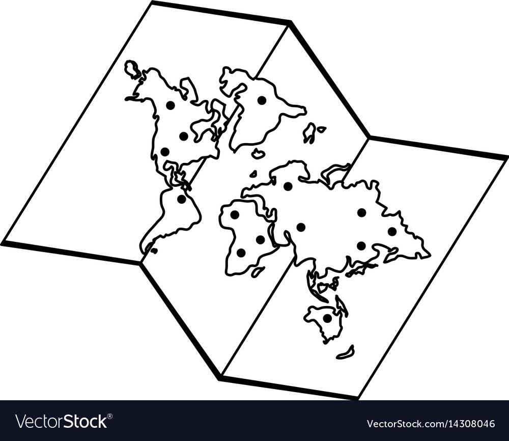 Paper map icon image
