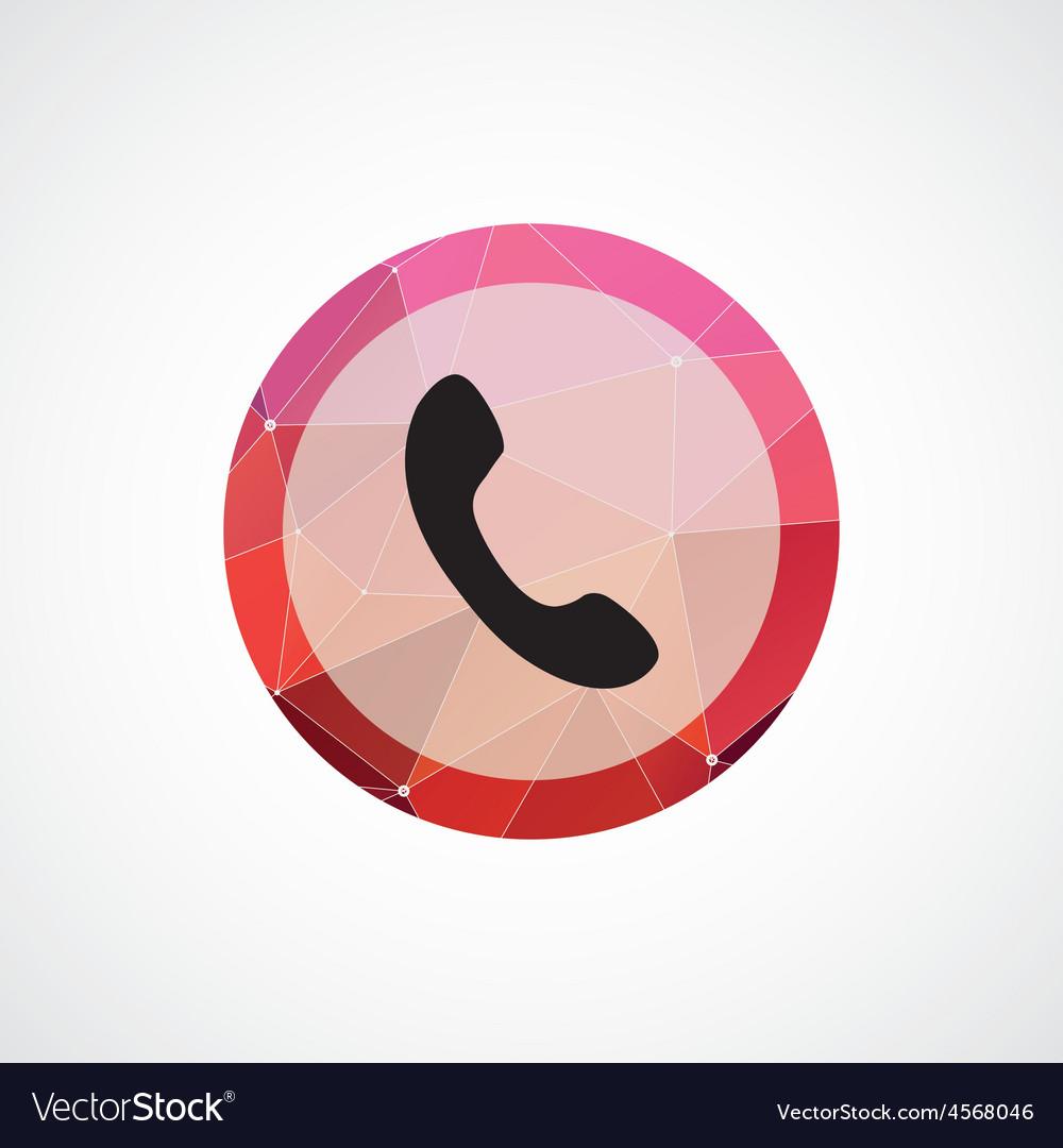 Telefonkreis rosa Dreieck Hintergrundsymbol