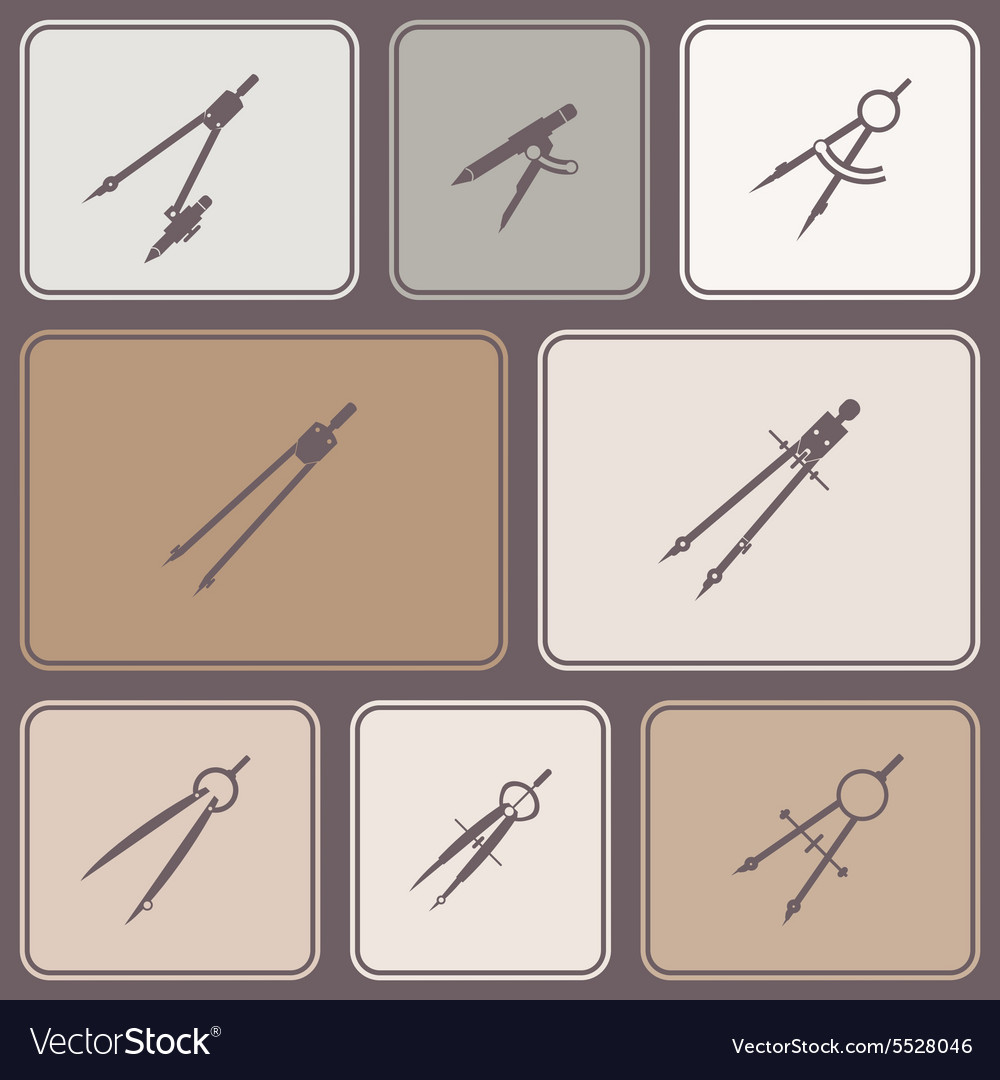 Seamless background with different compasses