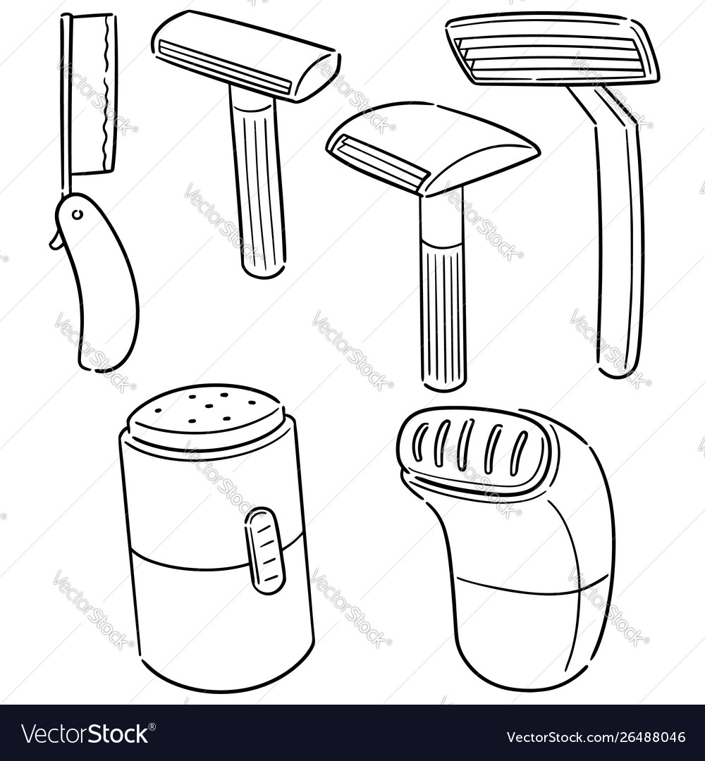 Set razor vector image Set razor