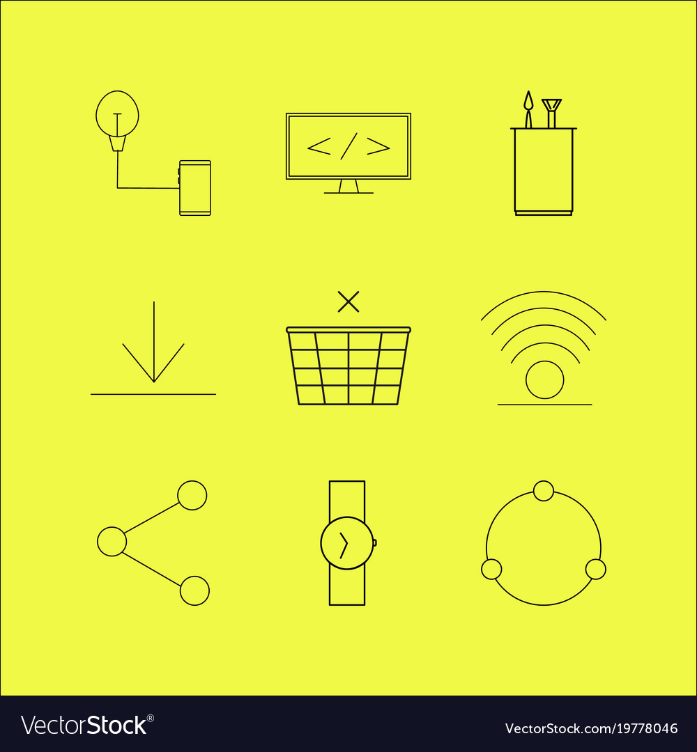 Web linear icon set simple outline icons