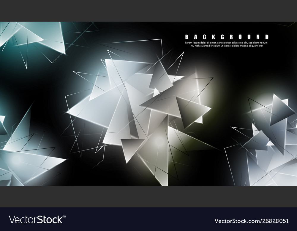 Abstract background with glowing triangles Vector Image Abstract background with glowing triangles