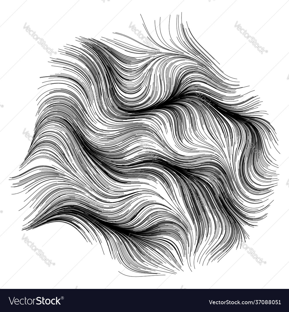 Abstract render random wavy curvy writhe lines